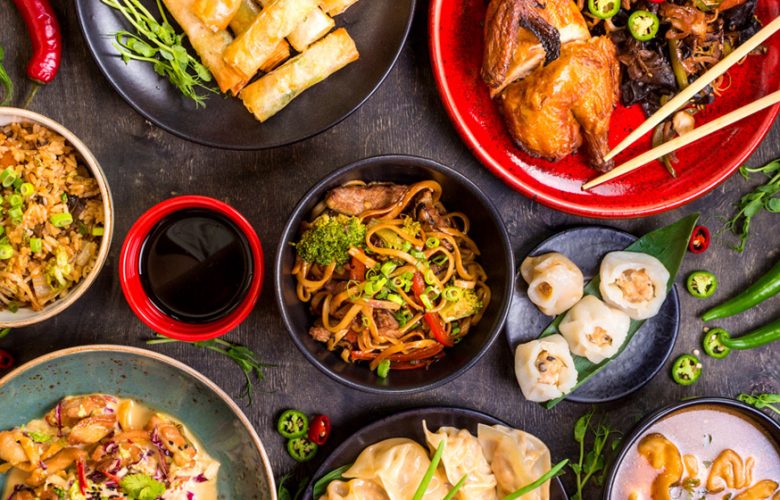 diferentes platillos comida china