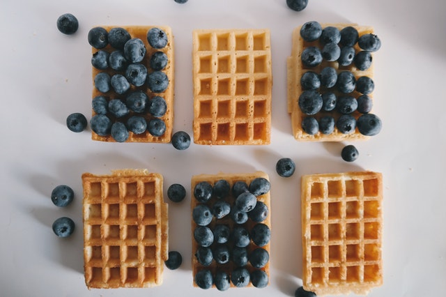 waffles con moras