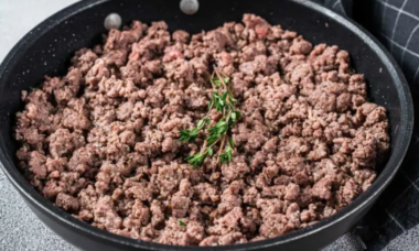 carne molida en sartén