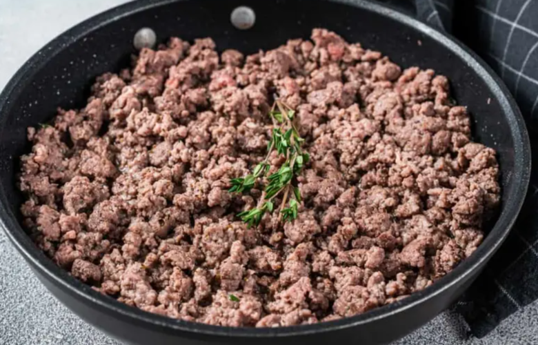 carne molida en sartén