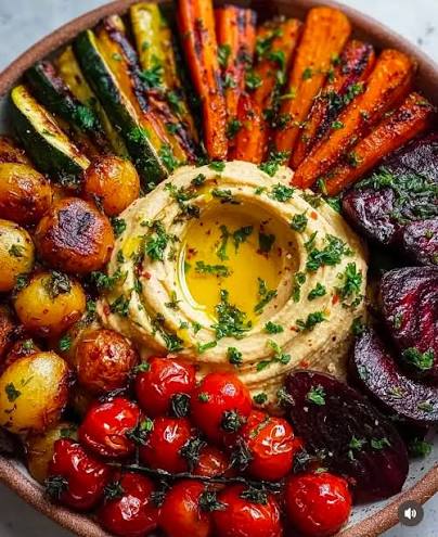 verduras con hummus